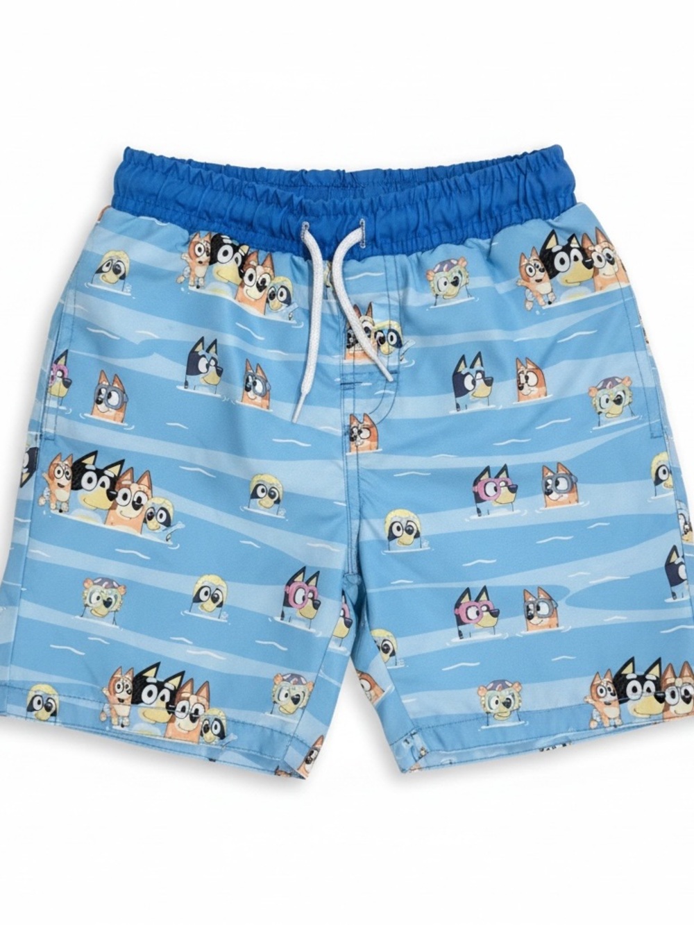 Blue Kids Swim Shorts with Character Print